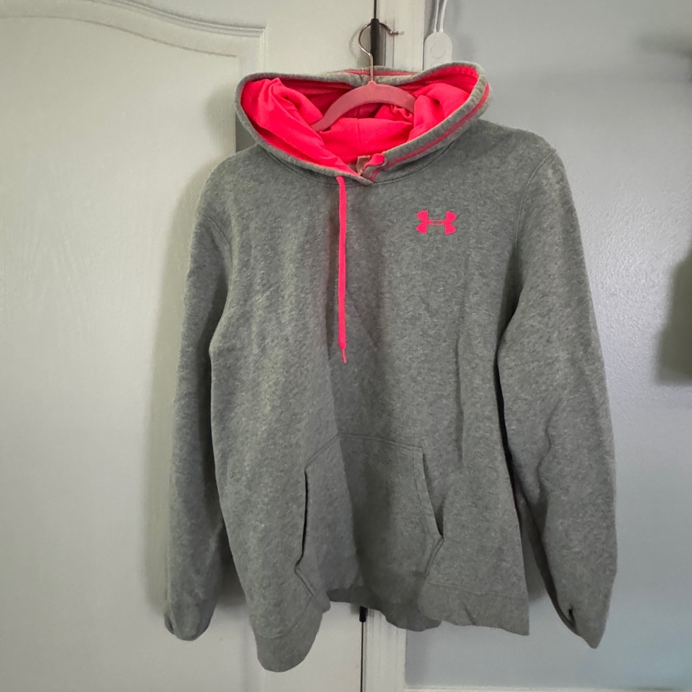 Under Armour Semi-fitted Gray and Pink Hoodie